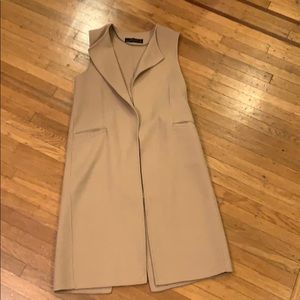 camel coat vest